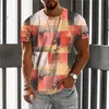 Men's T -skjortor Summer Men T Shirt Tee Tribal Print Vintage Tops O Neck Holiday Harajuku Shirt Short Sleeve Casual Man Funny Clothing Camiseta 230329