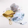 Cappelli a tesa larga Cartoon Dinosaur Print Cute Baby Cappello da pesca Kids Toddler Summer Cotton Bucket Hat Baby Infant Panama Protezione solare antivento P230327