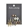 Ohrstecker Modyle Trendy Weibliche Simulierte Perle Für Frauen Gold Kreis Ohrring Set Punk Stil Mädchen Schmuck