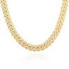 18k Gold White Plated 15mm Jewelry Hip Hop Cuban Bling Necklace