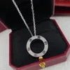 Love Necklace for Women Designer Diamond Gold Plated 18k T0p Quality Official Reproduktioner Brand Designer Crystal Luxury Exquisite Gift 011