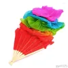 Stage Wear 1 Pc Performance Property Dance Fans Coloré Fait À La Main Danse Du Ventre Soie Bambou Long Fan Voiles 4 Couleurs