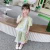 Kleding Sets Kinderkleding T -shirt Korte Girls Outfits Lace Floral Summer Tracksuit