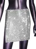 Skirts Sexy see through mini skirt women Summer beach club party shiny pencil s woman rave festival clothing 230330