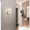 Lampes murales lampe à LED moderne lumière nordique ronde Wandlamp chevet salle de bain lumières miroir créatif Applique Murale Luminaire