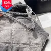 Sacs à bandoulière Channel 22 Denim Grand Shopping Fourre-tout Voyage Designer Femme Sling Body Sac à main le plus cher avec chaîne en argent Gabrielle 6251ess