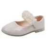 Flat Shoes Little Girl Patent Leather Princess Children's Dress Pearl Sweet Soft Comfortable Elegant Wedding Party