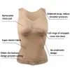 Midja mage shaper cxzd kvinnor formade vadderad kontroll tank topp bantning camisole avtagbar kroppsformning kompressionsvest korsett 230417