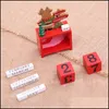 Dekoracje świąteczne drewno mini kalendarze Ozdoby do domu ozdoby świąteczne kreatywne dzieci prezenty upuszcza dostawa ogrodu festki dhj09