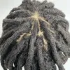 Substituição de cabelo humano virgem brasileira #1B NATURA BLACK 8X10 DREADLOCKS TOUPE COMPLETA DE SILK PARA HOMENS NEGROS