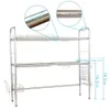 Supports De stockage Racks Réglable Plat En Acier Inoxydable Argent Cuisine Organizador De Cocina Porte-Éponge Accessoires 230330