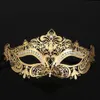 Party Masks Venice Metal Mask Night Club Party Hollow Gold Mask Sexig Lace Eye Mask Women's Fancy Dress 230329