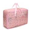 Nya rosa kvinnor och män förvarar tygväska shoudler blå crossbody handväskor nylon tygväska stor kapacitet vikbar traval bagage shopping väskor 57x22x48cm