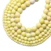 Contas limão de pedra natural jades amarelo 4/6/8/10/12mm 38cm/espacador solto para jóias colar de bracelete diy