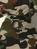 Robes grande taille LW taille imprimé camouflage poche latérale Cargo col en V sweat à capuche manches longues décontracté à lacets pull 230330