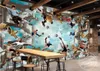 Fonds d'écran personnalisé Po papier peint 3D jouer au Football pour le salon décoration salle de bain fond mur