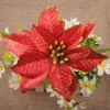 Autres Fournitures De Fête D'événement 5 10pcs 13cm Fleurs Artificielles Décoration De Noël 2023 Ornements Pour Arbre Faux Année De Noël Accessoires 230330