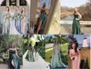 Party Dresses Spaghetti Strap Satin Prom Dress Women Long Elegant Backless A-Line Maxi Green Christmas Evening Gowns Vestidos Gala