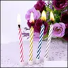 Candles 10 Pcs/Set Magic Relighting Funny Tricky Toy Birthday Eternal Blowing Party Joke Cake Decors Drop Delivery Home Garden Dh43H