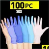 Gants de nettoyage 100Pc / Lot Jetable Latex Vaisselle / Cuisine Jardin Universel Pour Gauche Et Droite 6 Couleurs Drop Delivery Home Dhmk5