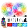 Remsor remsa lampor oss plug rgb vattentät flexibelt band dc wifi band diod sovrum dekoration luces ljus bluetoothled strippsled