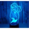 Veilleuses 3D LED Lumière Sirène Avec 7 Couleurs Pour La Décoration De La Maison Lampe Incroyable Visualisation Optique Illusion Génial