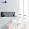 Other Home Storage Organization DOOKOLE Retractable Clothesline Laundry Line with Adjustable Stainless Steel Double Rope Wall Mounted Space Saver Drying 230330