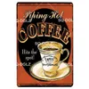 Retro Coffee Menu Metal Tin Sign Vintage Metal Plate For Cafe Pub Home Wall Decor Plate Retro Cafe Art Poster 30X20cm W03