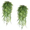 Kwiaty dekoracyjne sztuczne rośliny perskie rattan fałszywe wiszące sztuczne zielone zielone winorośl Outdoor odporny na UV plastik na Wal Wesder Party Decor