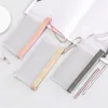 Schule Studenten Bleistift Taschen Reißverschluss Federmäppchen Jungen und Mädchen Geschenk Kosmetiktasche transparente Aufbewahrungstaschen