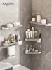 Bathroom Shelves Shower Shelf No Drill Wall mounted Corner Organizer Luxury Plastic Holder 230330