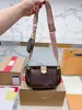 Damestas Designer Handtas 1V Multi-pocket Crossbody Tas Ketting Gedrukt Canvas Patchwork Leather 5-in-1 Combinatie Mahjong Bag onderarmtas enkele schoudertas