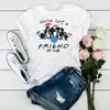 女性のTシャツヒョウヒョウハートビート半袖印刷グラフィックティーセンダンフレンズストリートウェアトップカワイイ服女性2023