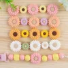 Baby Teethers Toys Kovict Silicone Pärlor 310st mini Flowers Chrysanthemum Clips DIY PACIFIER CHEAN CARE Products Accessories 230329