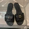 Ny Top Designer Slipper Flat Sandal Summer Brand Shoes Classic Beach Sandals C Casual Sandel Woman Outdoor High Quality Slippers äkta läder Sandels 123