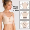 Soutien-gorge dos nu Invisible lette sans couture Push Up Lingerie sans fil coupe mince dentelle creuse Sexy sous-vêtement bas du dos ssiere 230330