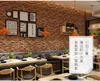 Wallpapers zelfklevende behang industriële wind 3d driedimensionale wandstickers retro culturele bakstenen winkel renovatie waterdicht