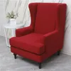 Housses de chaise Sale1Set Summer Wingback Cover Élastique Spandex Wing Back Chaises Slipcover Sloping King Fauteuil Pour Salon