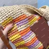 Sommer Frauen Raffia Strand Totes Taschen Frauen Designer Handtaschen Einkaufstasche Damen Stroh Patchwork Umhängetasche Umhängetasche D2303301F