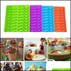 Backformen 20 Loch Gummy Snake Worms Mold Sile Chocolate Sugar Candy Jelly Molds Ice Tube Tablett Cake Tools Drop Delivery Home Gard Dh5Ld