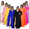 Sukienki plus size elegancki luksus plus kobiety ubranie seksowne v szyja długie 5xl eleganckie szaty ekstremalne seksowność kobiet 230330