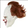 Party Masks Sile Movie Stephen Kings It 2 Joker Pennywise Mask Fl Face Horror Clown Latex Halloween Horrible Cosplay Prop Drop Deliv Dhz5A