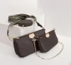 Sac pour femme de haute qualité Sac à main Boîte d'origine Code de date Sac à main Embrayage Sac à bandoulière Messenger Cross Body Numéro de série Trois en un Portefeuille Louiselies Vittonlies Bag