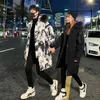 Men's Down 2023 Winter e Jacket Fashion Fashion Versão longa casal Use Youth Leisure Hip Hop Handsome