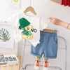 Completi di vestiti per ragazzi estivi per bambini Camicie moda per bambini Pantaloncini Completi per tute per neonati 0-5 anni Tute per abbigliamento