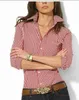 Polo's van dames hoogwaardige mode Koreaans groot paardenpolo shirt korte mouw katoencasual tops vrouwelijke turn collar knop 230330