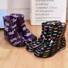 Regenlaarzen pofulove print laars waterdichte werkschoenen voor meisjes niet -slip anti skip pvc waterlaarzen MIDCALF BOTAS 230330