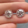 Geometric Stud Earring Rose Gold Filled Jewelry Engagement Wedding Earrings for Women Bridal Party Bijou