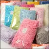 Embrulhado de presente 100g colorf ralado rabiscado Raffia Candy Caixas de doces DIY Caixa de preenchimento de material caseiro decoração Drop dhmx0