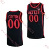 Maillot de basket-ball des Aztèques de l'État de San Diego Tyler Broughton Miles Byrd Demarshay Johnson Jr. Cam Lawin Micah Parrish Elijah Saunders Darrion Trammell Maillots des Aztèques